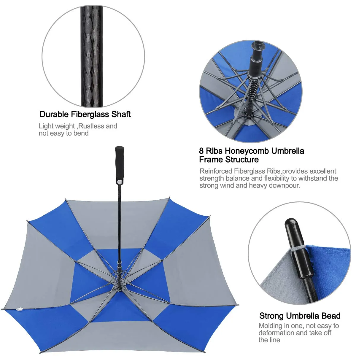 G4Free Square Windproof Auto Open Stick Umbrella