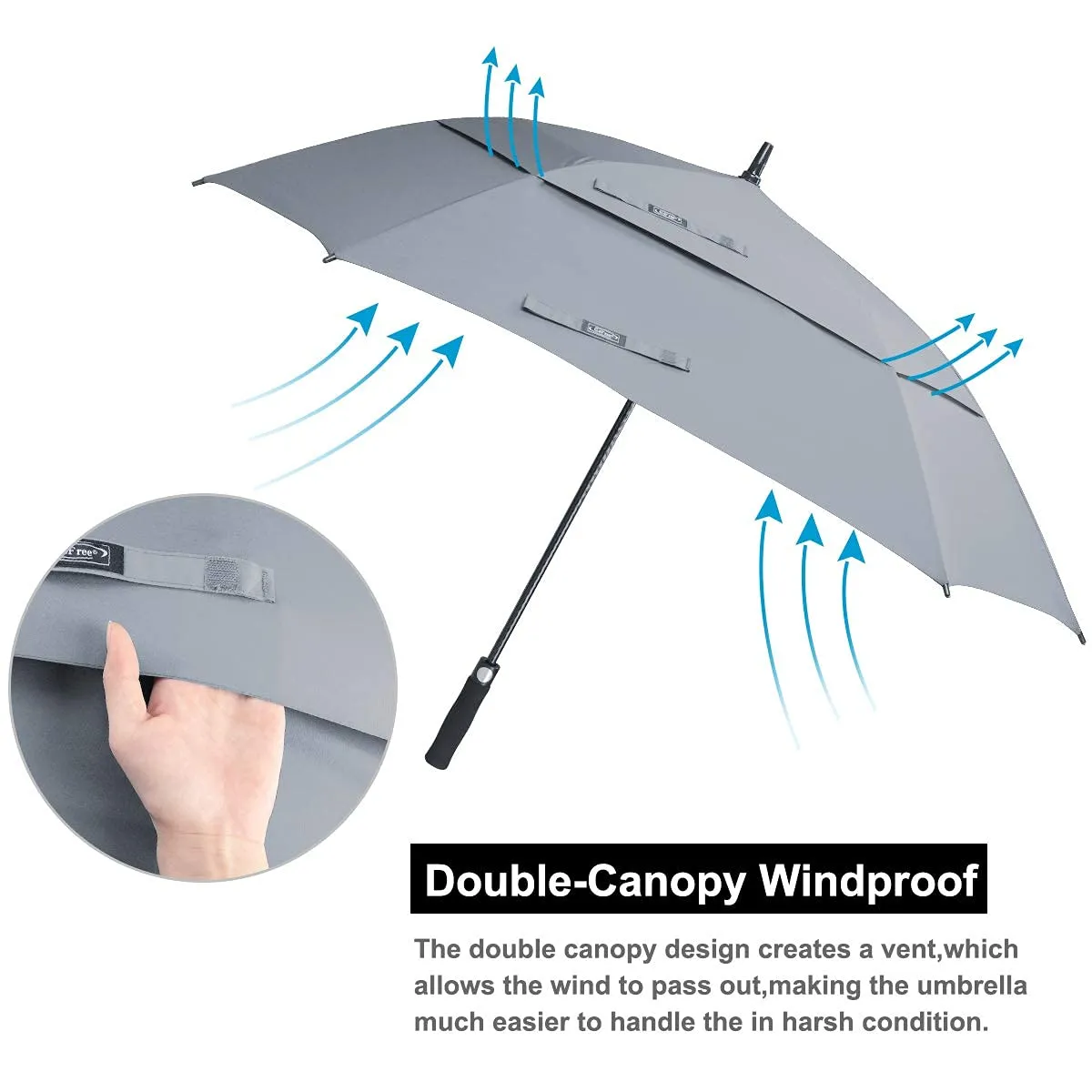 G4Free Square Windproof Auto Open Stick Umbrella