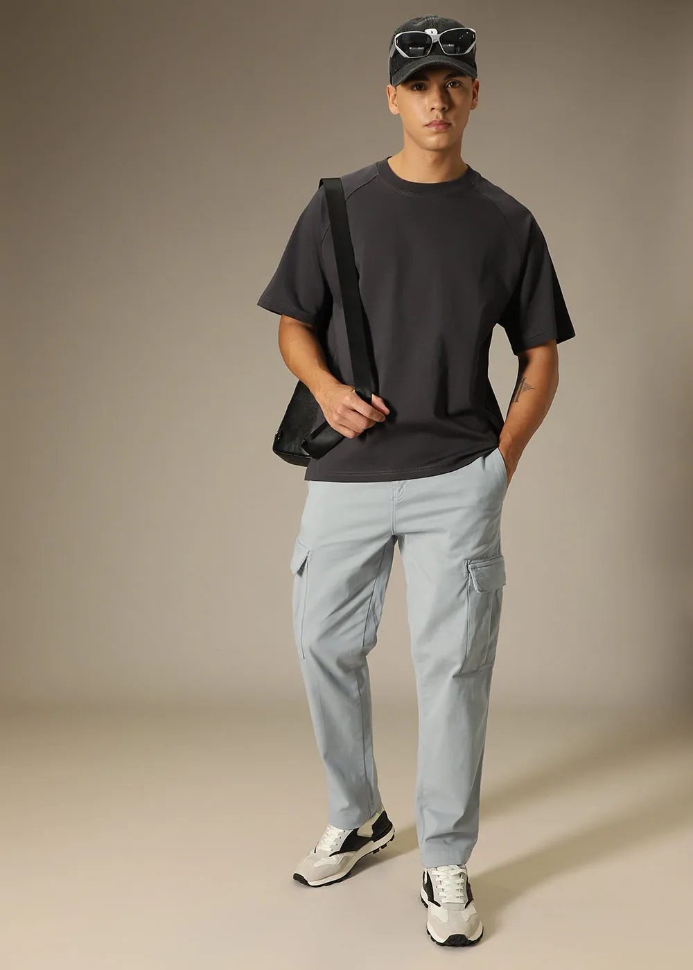 Grey Twill Cargo Pant