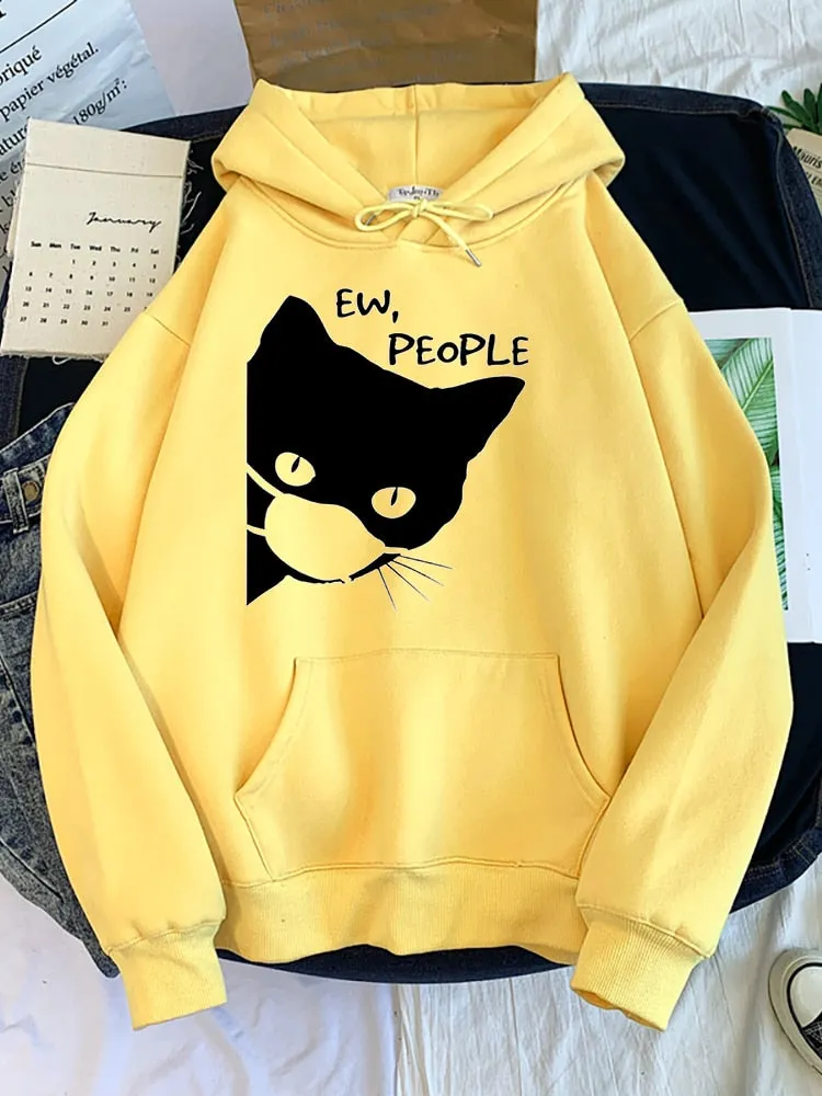 Hoody Little Black Cat And Knife Sweatshirt