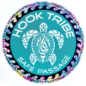 Hook Tribe Honu Patch Sticker Teal