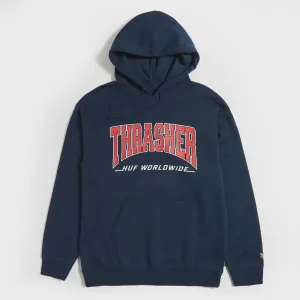 Huf x Thrasher Bayview Hooded Sweater - Navy