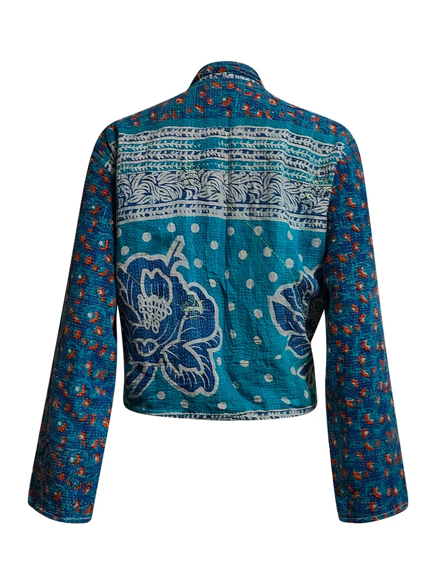 kantha vintage crop jacket amukta