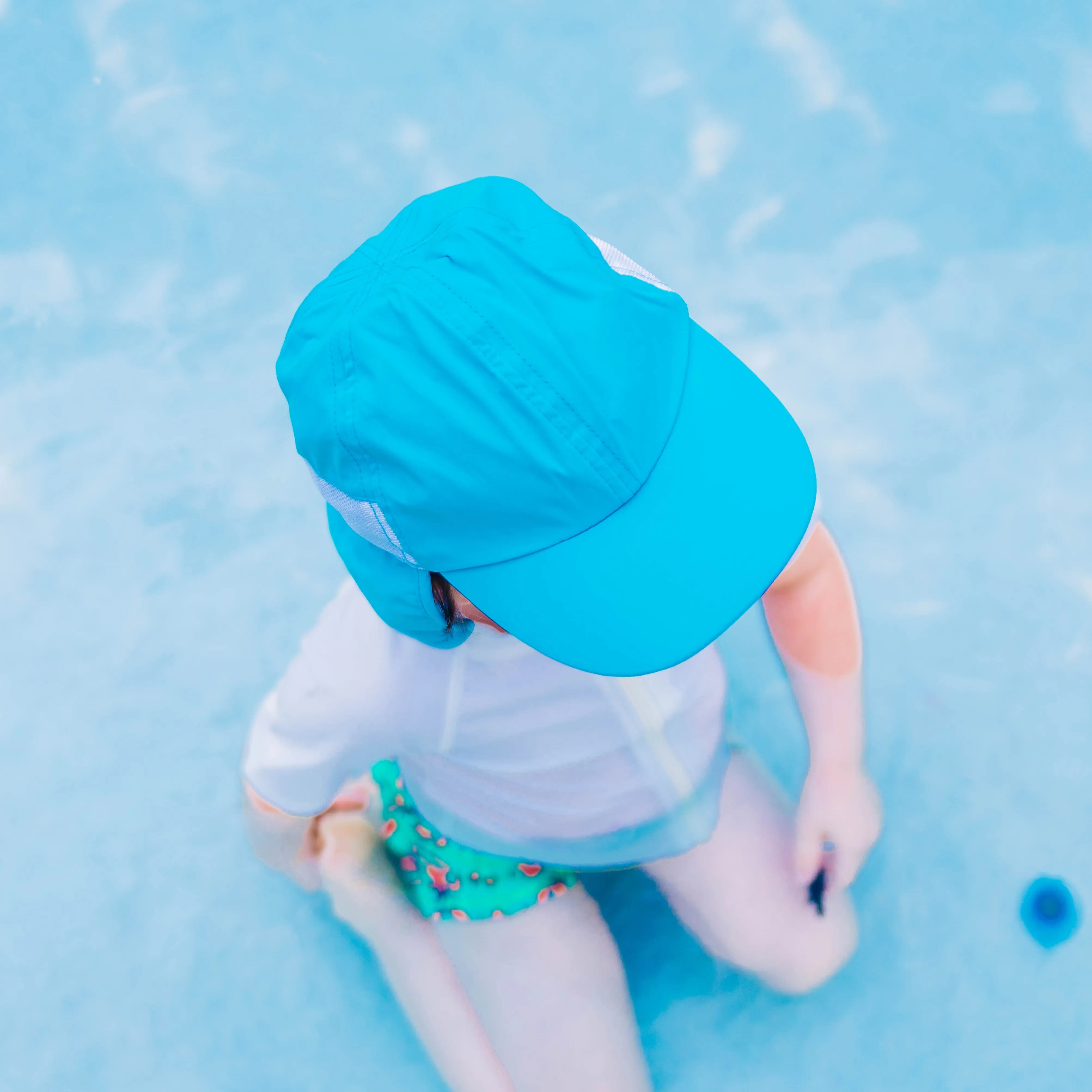 Kids Flap Hat | Aqua