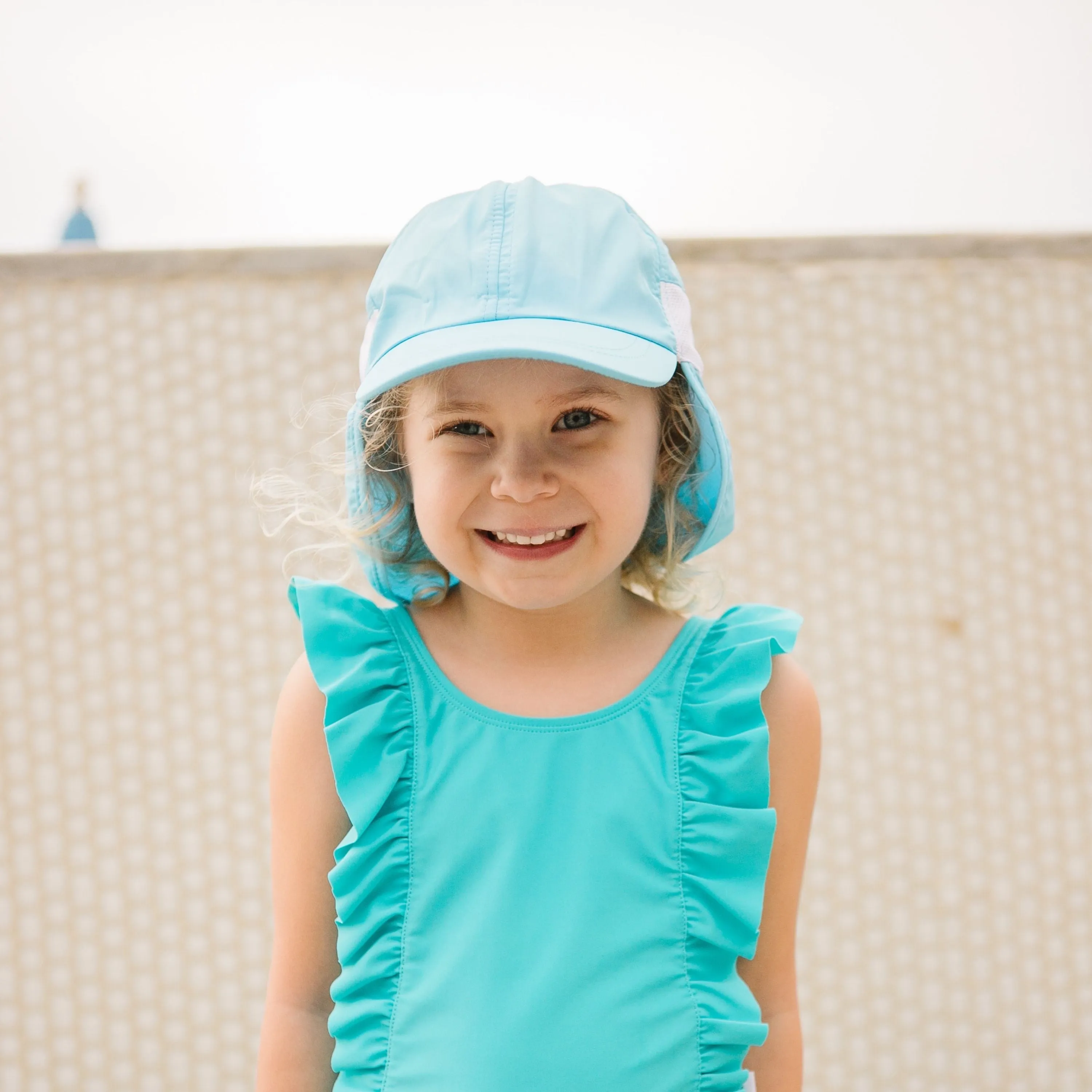 Kids Flap Hat | Aqua