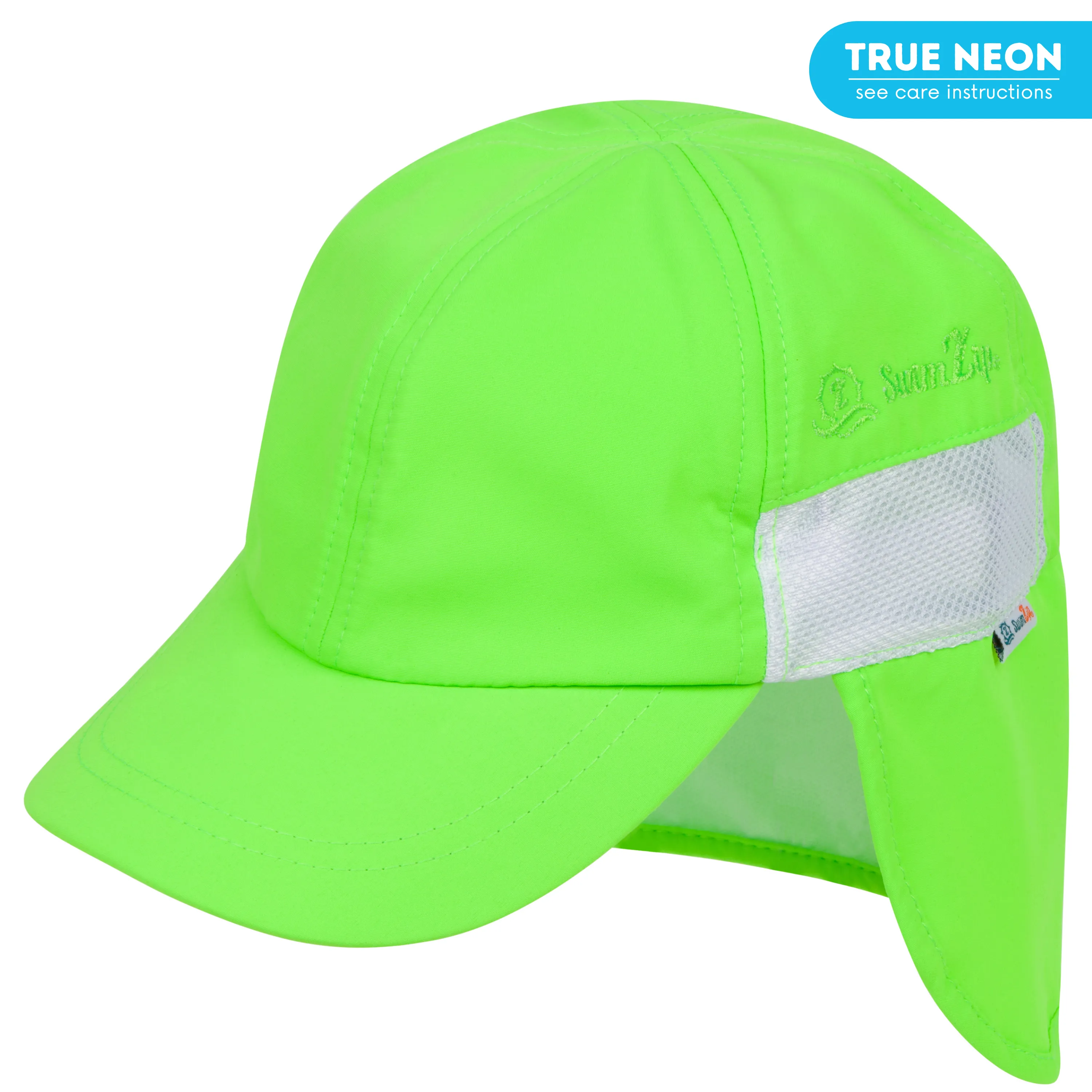 Kids Flap Hat | Neon Lime Green