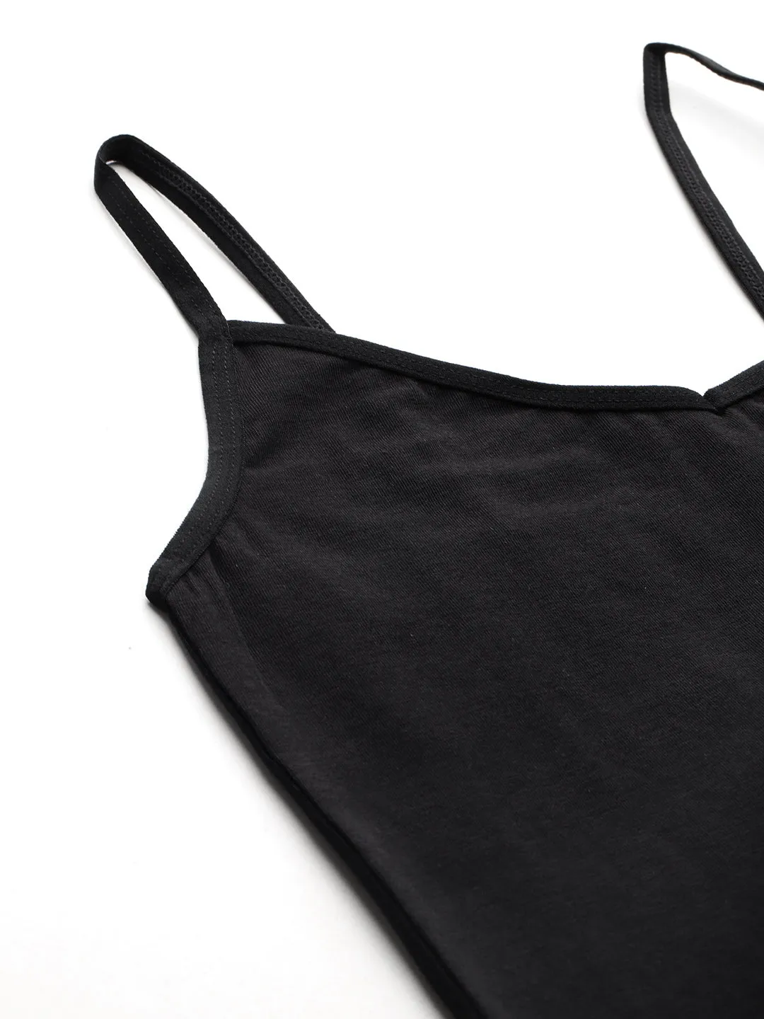 Leading Lady Women’s Solid V-Neck Sleeveless Cotton Camisole Regular Fit Tank Top [ LYC-01 ]