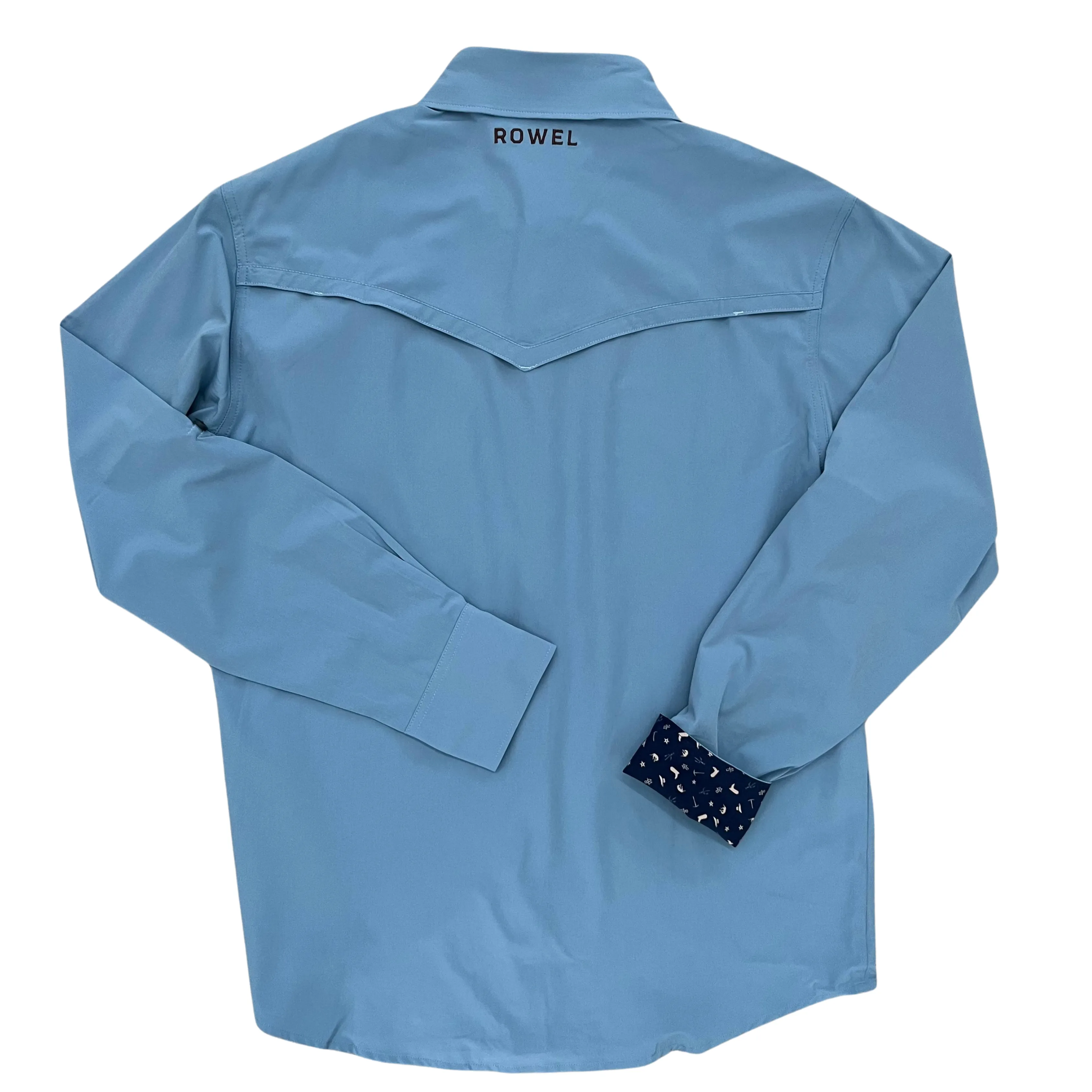 Light Blue Long Sleeve Performance Western Shirt