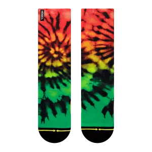 Merge4 Rasta Tie-Dye Crew Sock