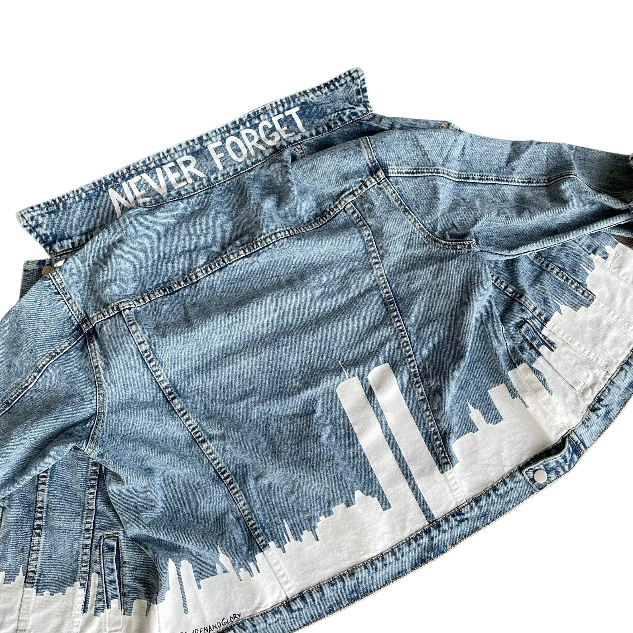 'NEVER FORGET' DENIM JACKET