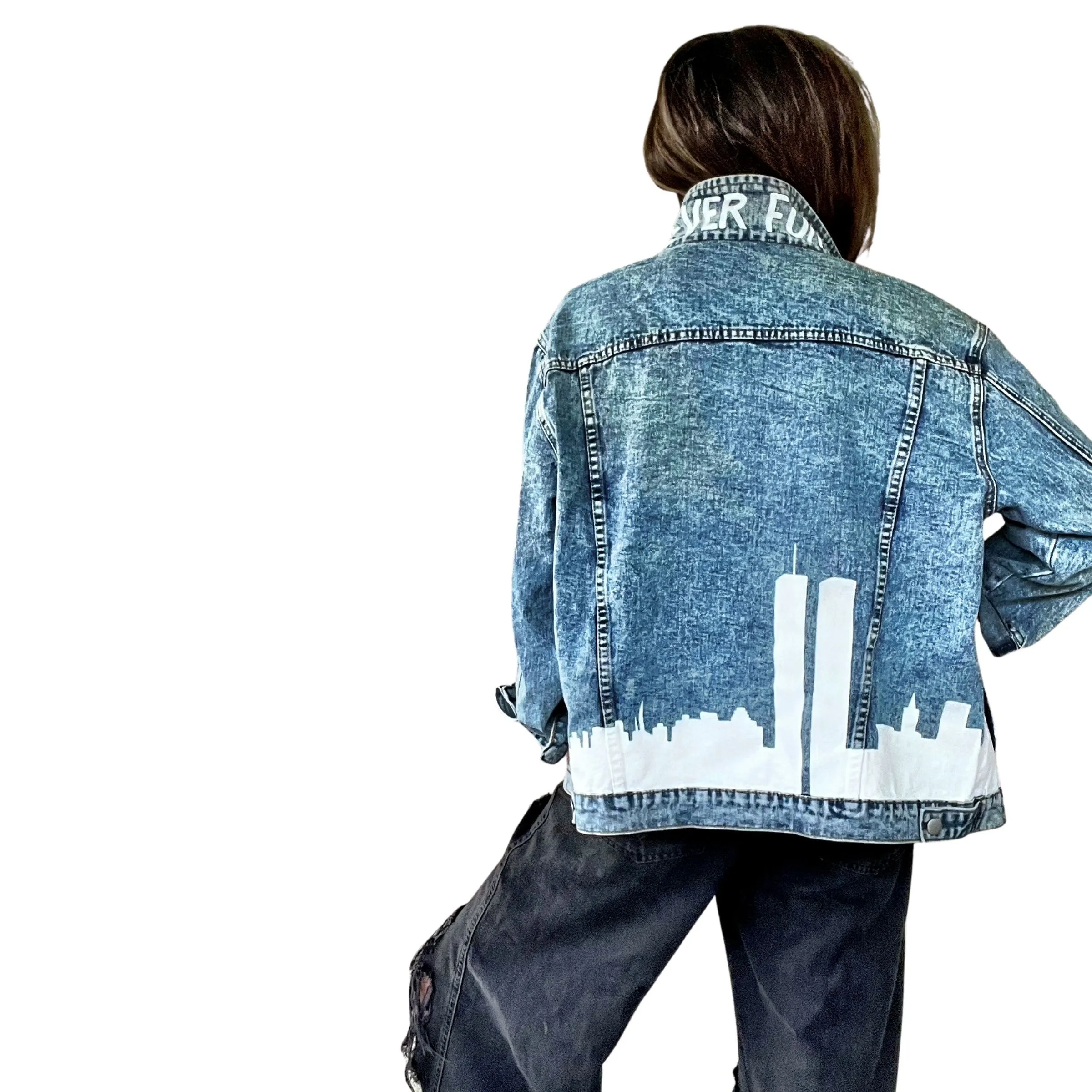 'NEVER FORGET' DENIM JACKET