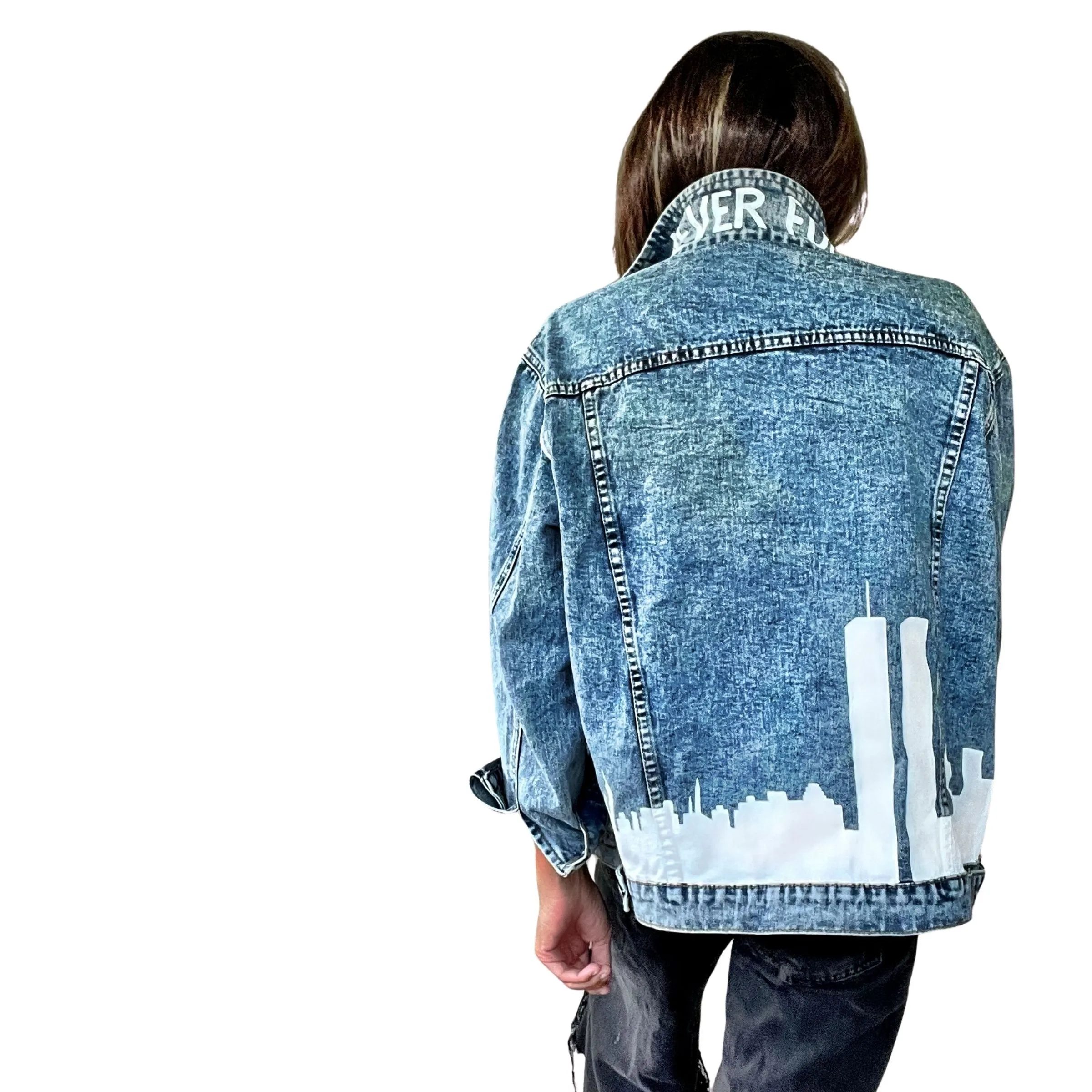 'NEVER FORGET' DENIM JACKET