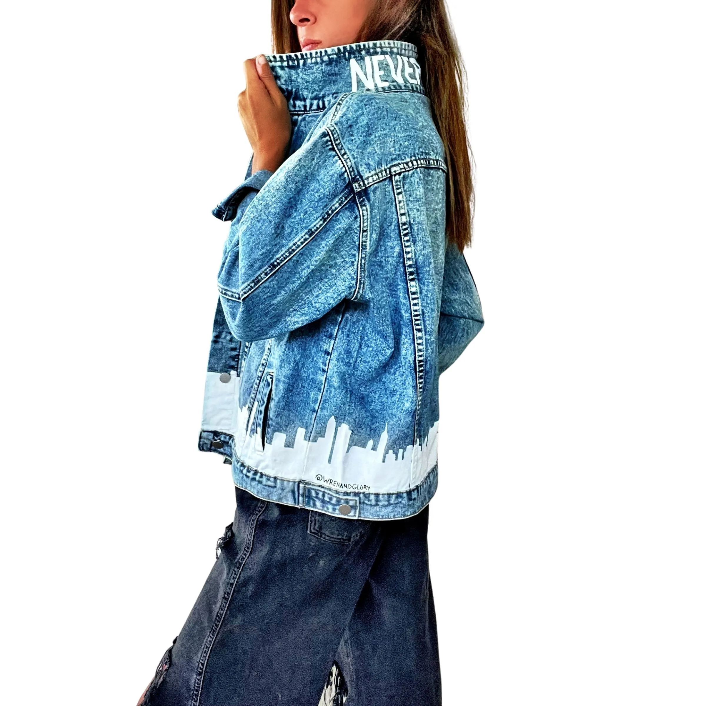 'NEVER FORGET' DENIM JACKET