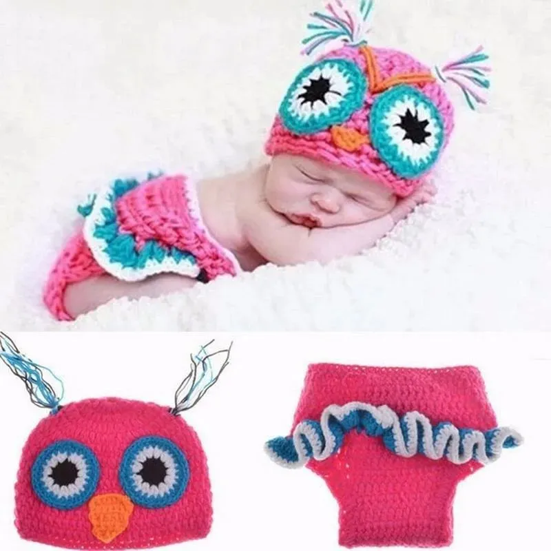 Newborn Photography Props Crochet Animals Outfit, Baby Photo Accessories Girl Boy Knitted Outfit