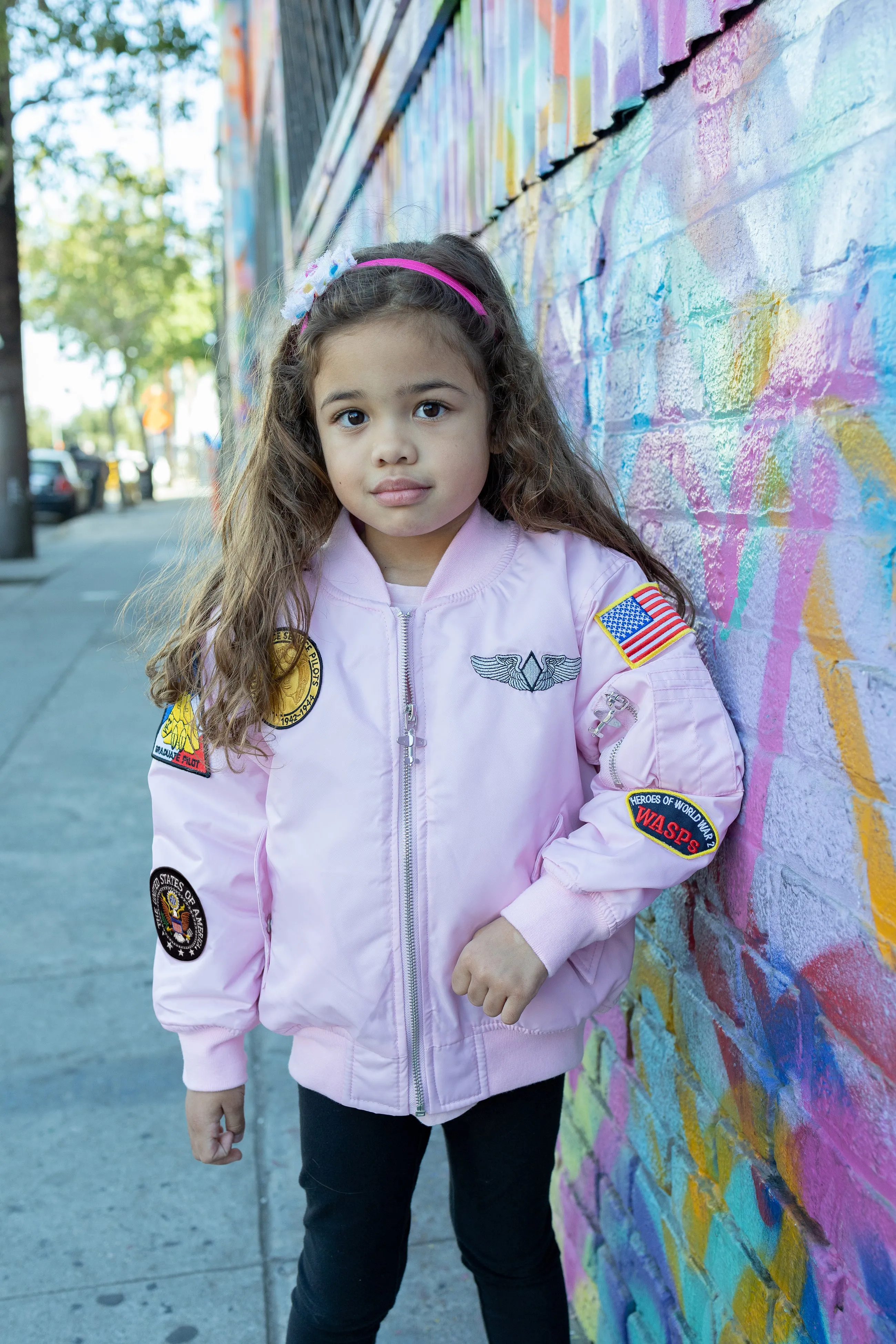 Pink Kids MA-1 Flight Jacket