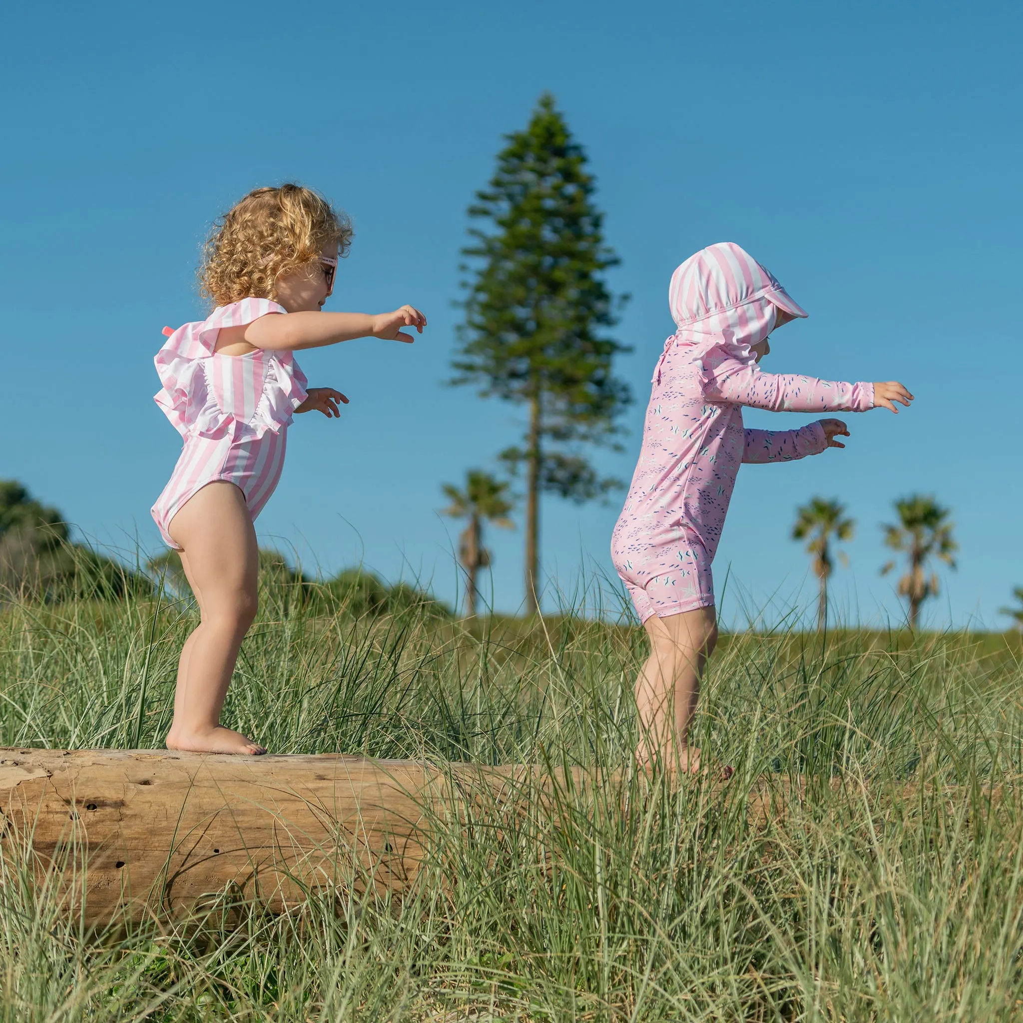 Pink Sea LS Sunsuit