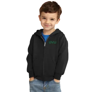 Port & Company® Toddler Core Fleece Full-Zip Hooded Sweatshirt - UVU Mono