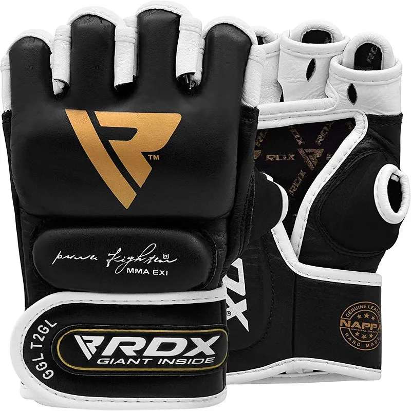 RDX T2 Leather MMA Gloves