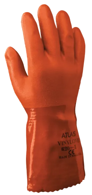 SHOWA® ATLAS® - 620 12" orange double dipped PVC (12 pairs)