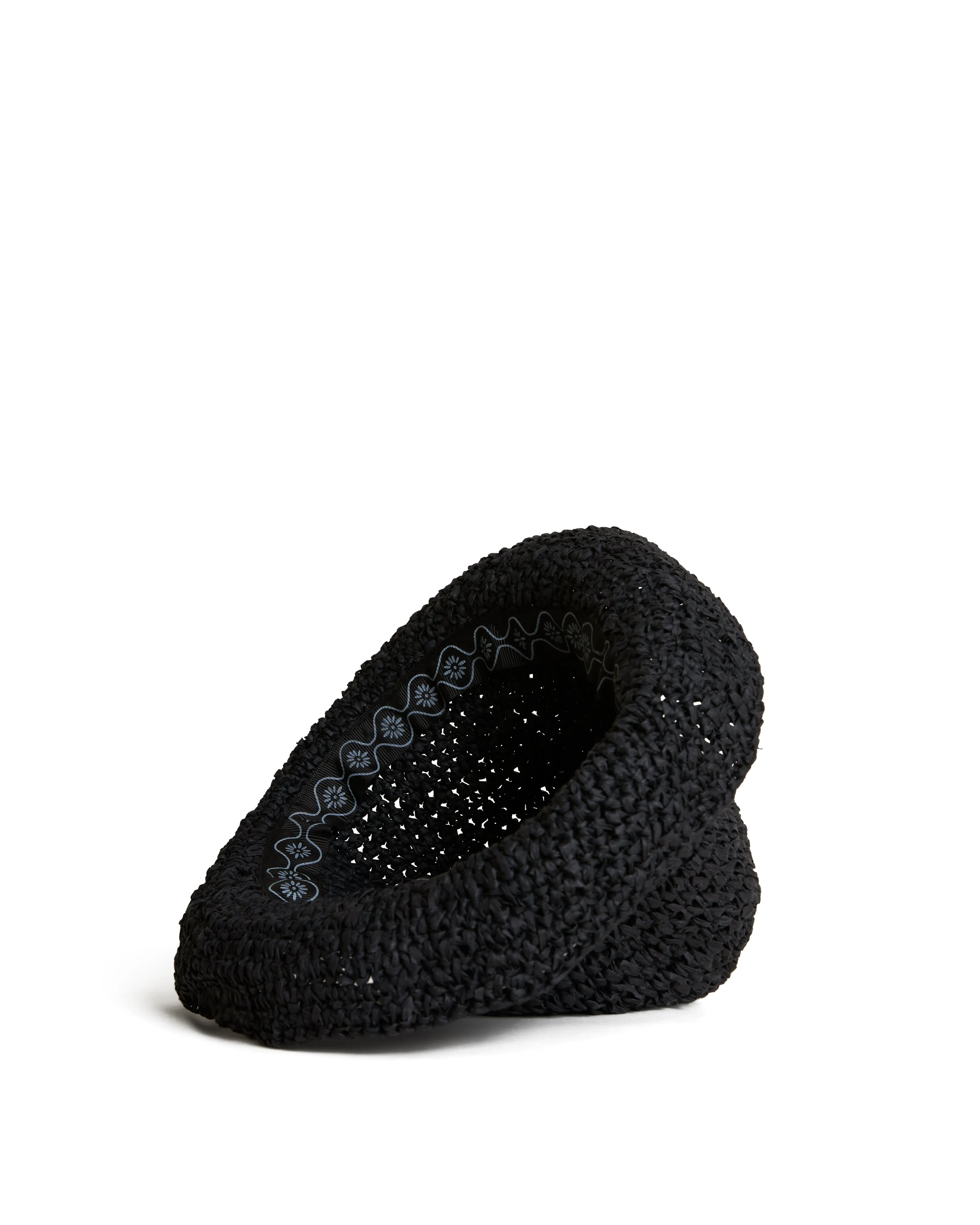 The Amabile Raffia Hat - Onyx