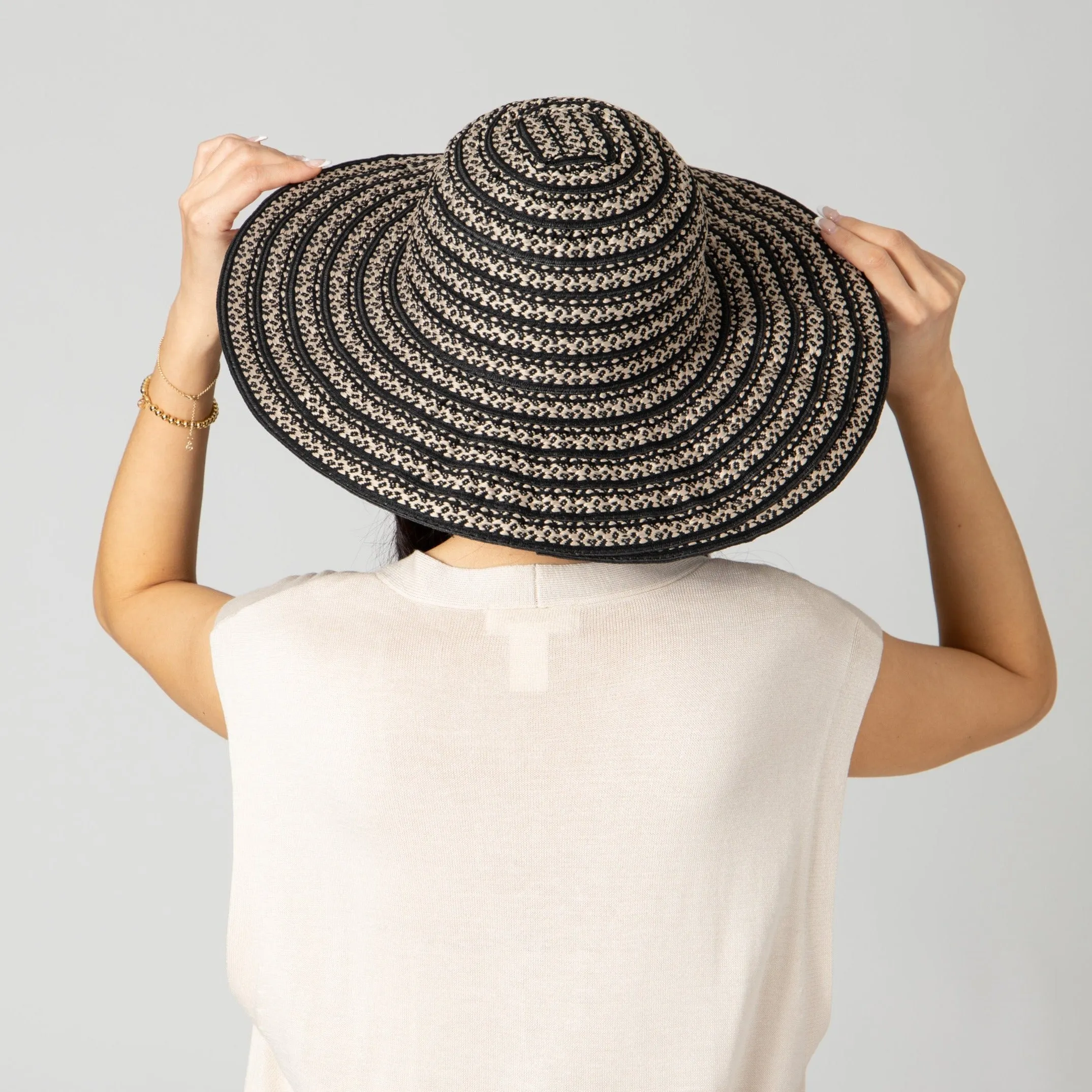 Women's Novelty Ribbon & Paperbraid Sun Hat