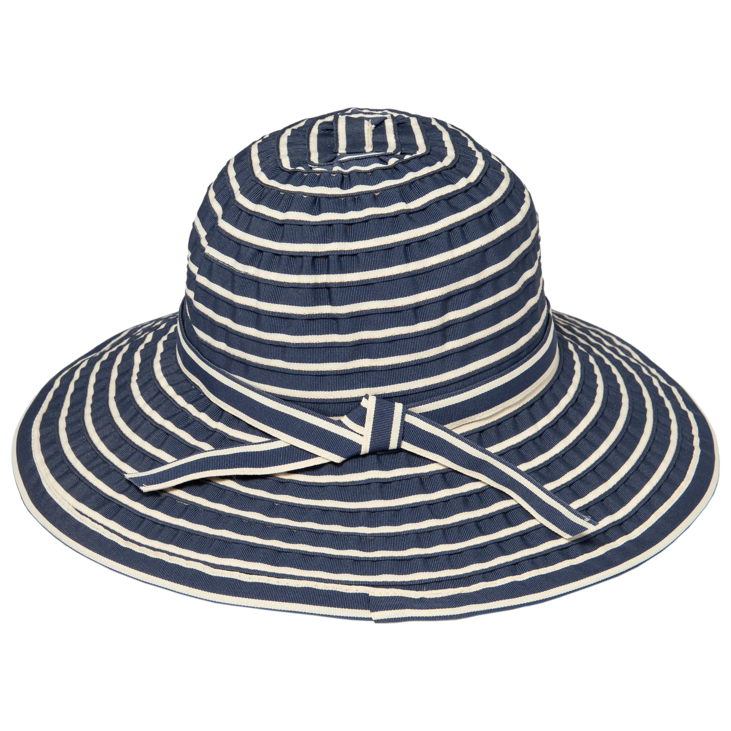 Women's Striped Sun Brim w/ Ribbon (RBM207)