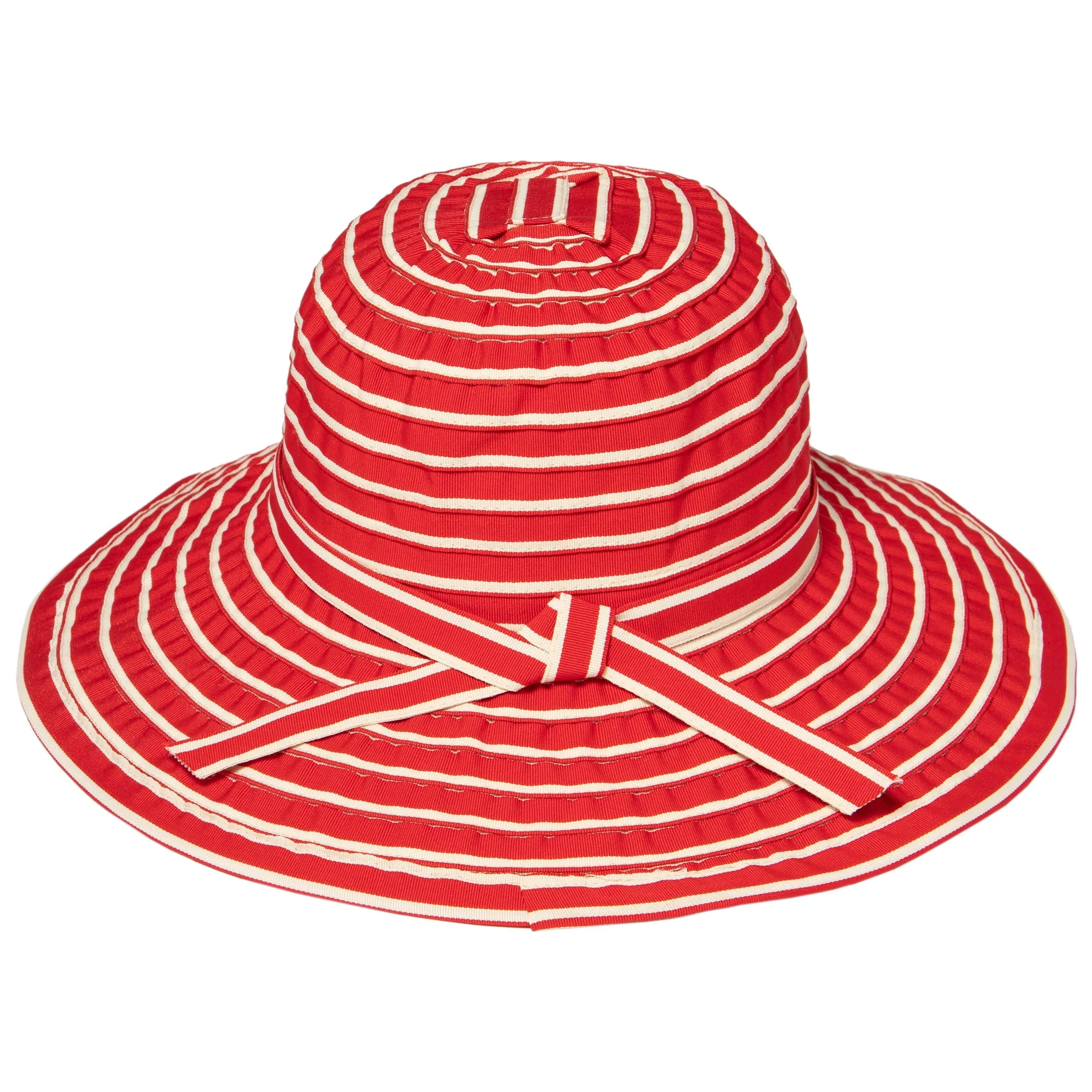 Women's Striped Sun Brim w/ Ribbon (RBM207)