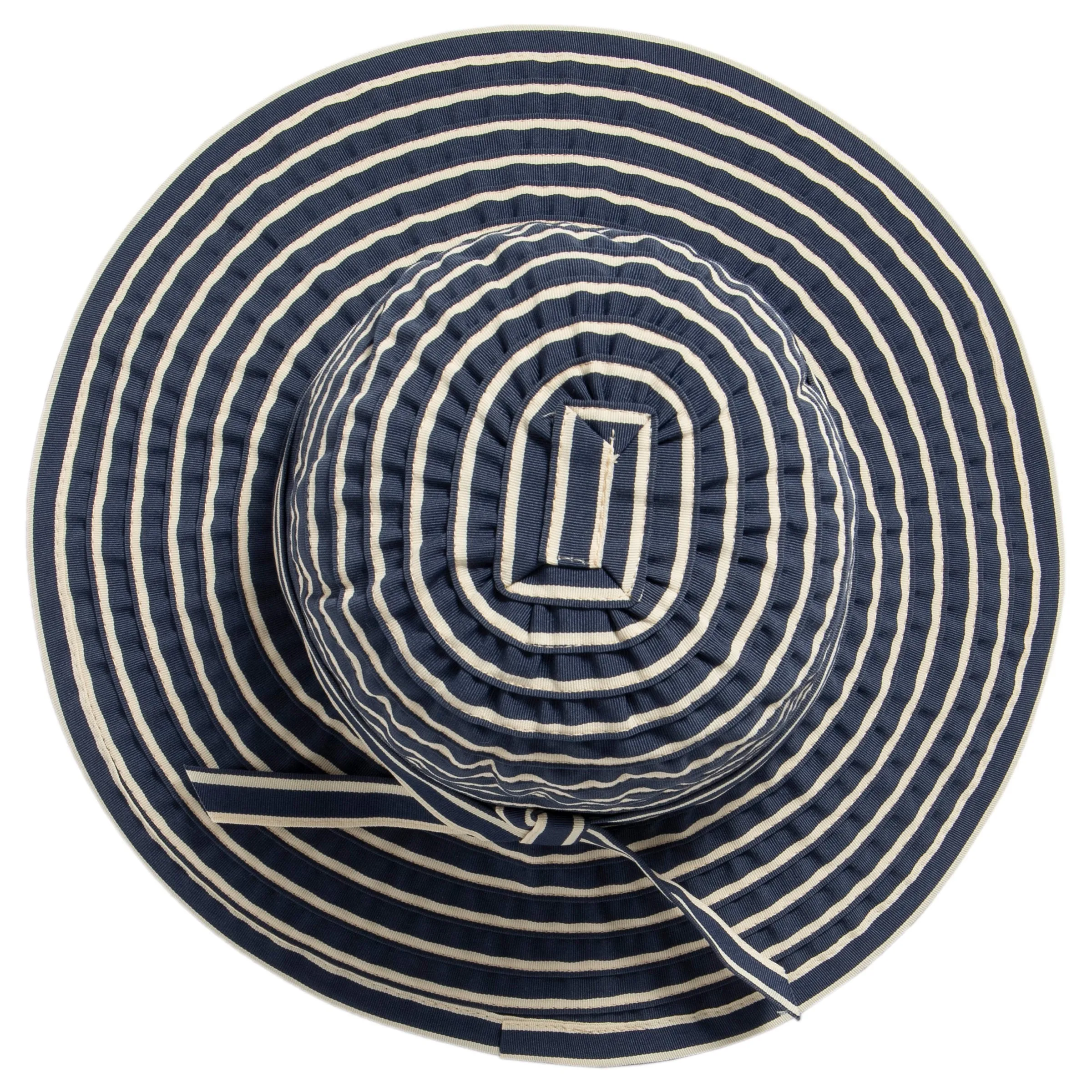 Women's Striped Sun Brim w/ Ribbon (RBM207)