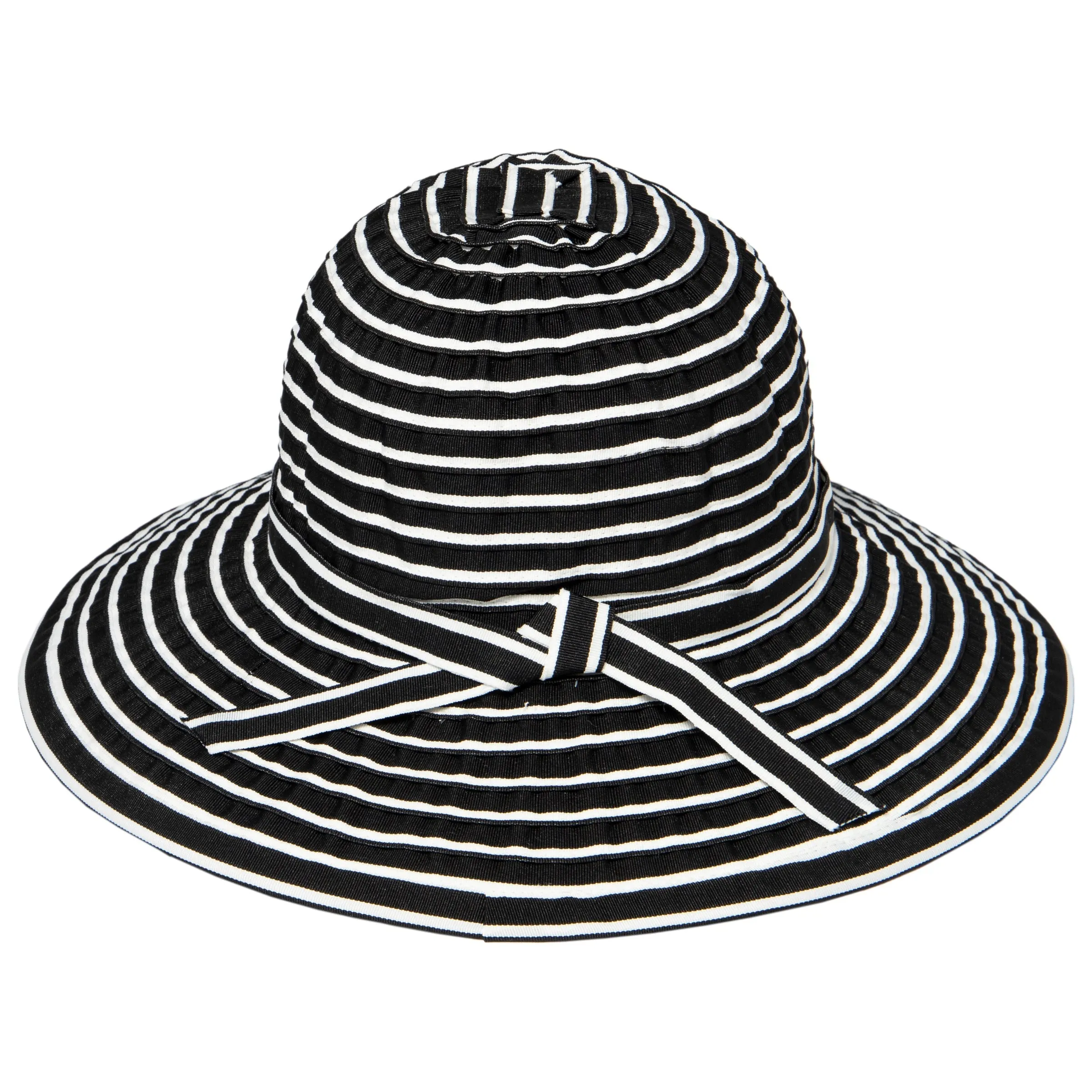 Women's Striped Sun Brim w/ Ribbon (RBM207)