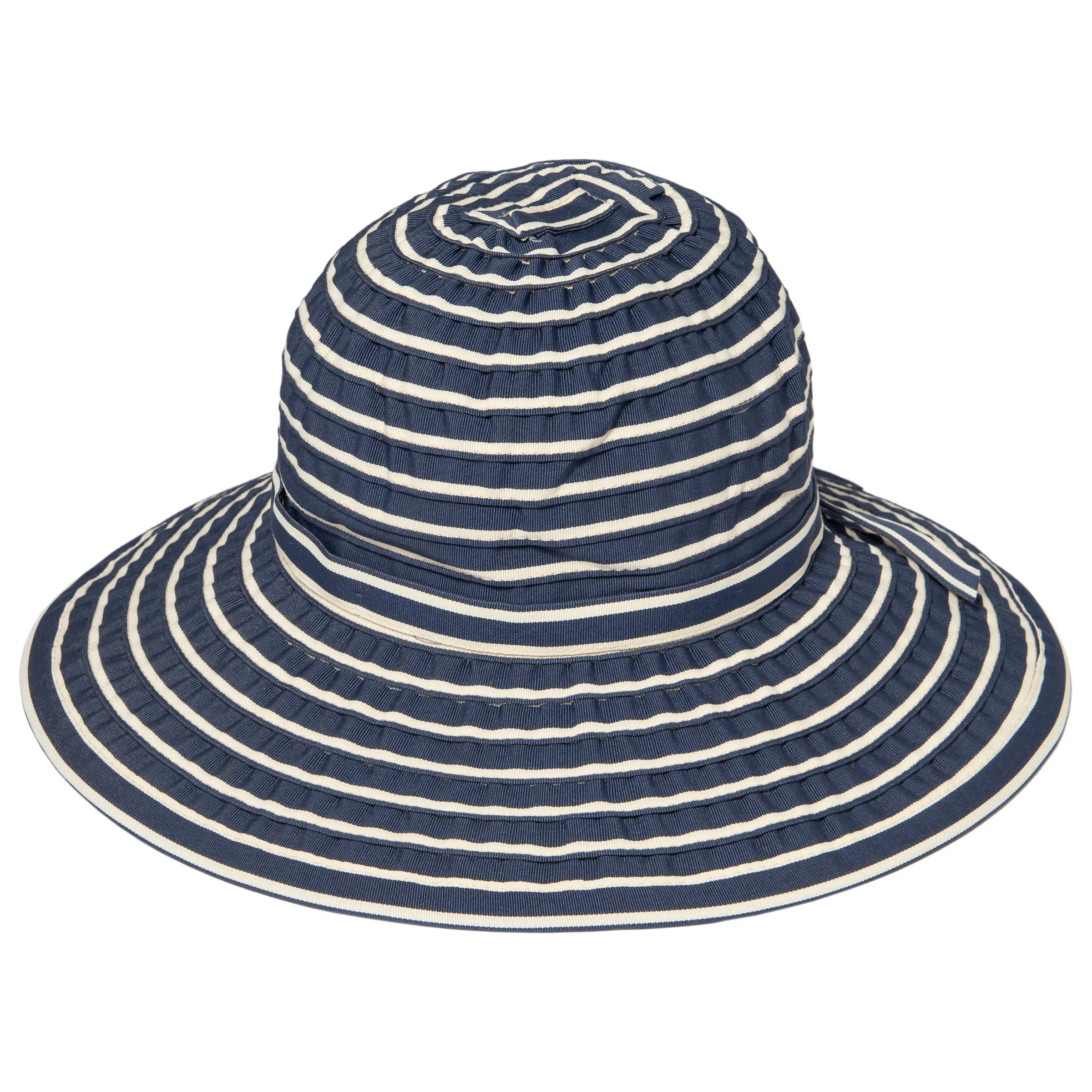 Women's Striped Sun Brim w/ Ribbon (RBM207)