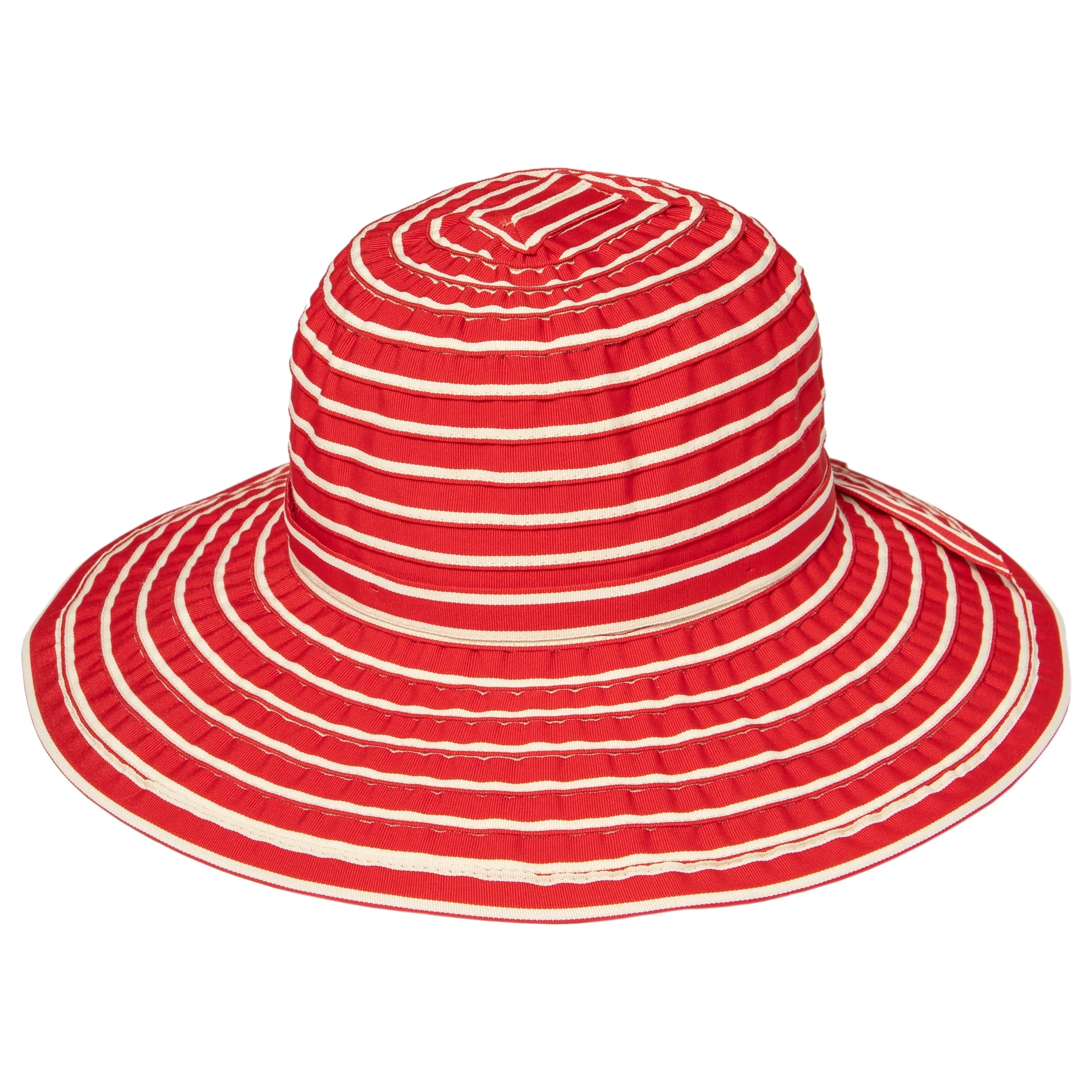 Women's Striped Sun Brim w/ Ribbon (RBM207)